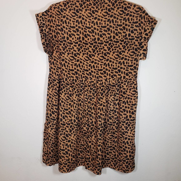 Umgee Leopard Dress Tunic S Pockets Cheetah Swing - Picture 6 of 7